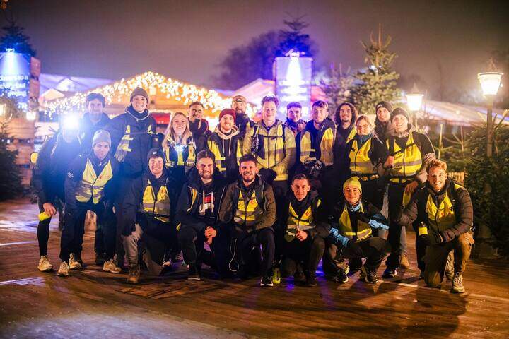 De organisatoren van De Warme Kerstmars op de editie van vorig jaar. © De Warme Kerstmars